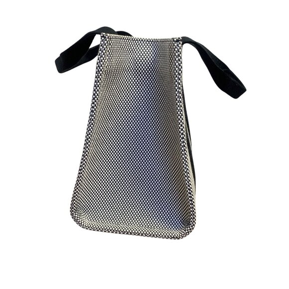 Lululemon Two-Tone Canvas Tote Bag Black & White With Adjustable Stra - Picture 4 of 7